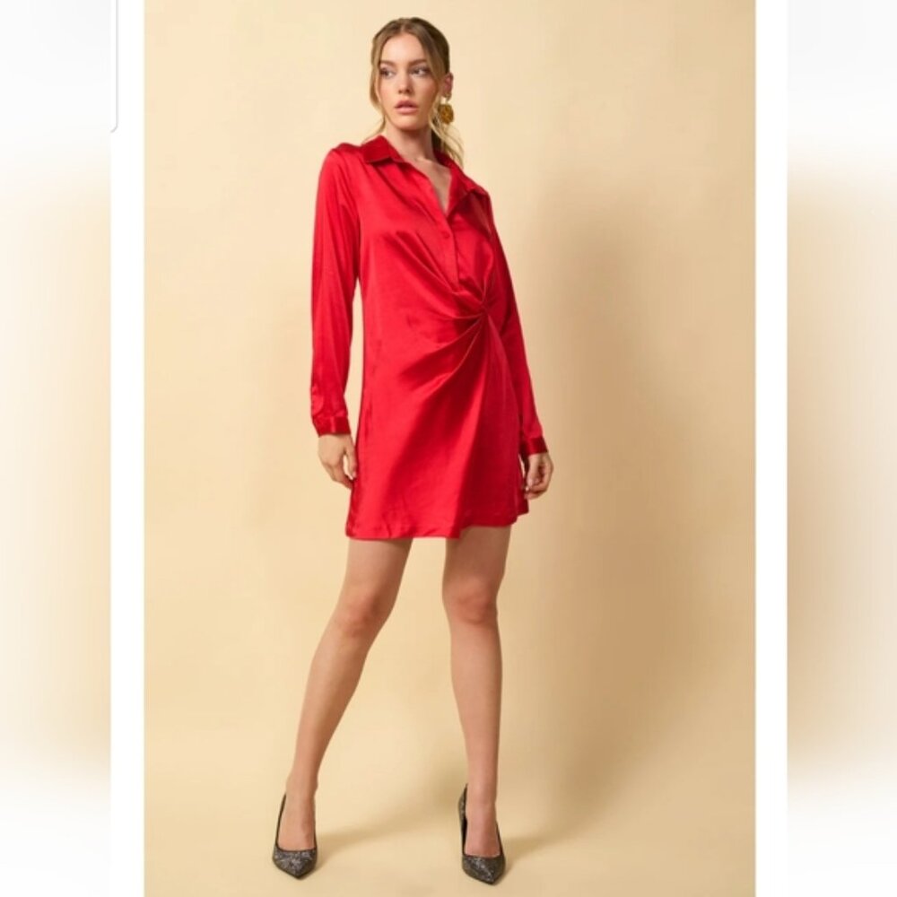 Red "Skies Are Blue" Dress *M*